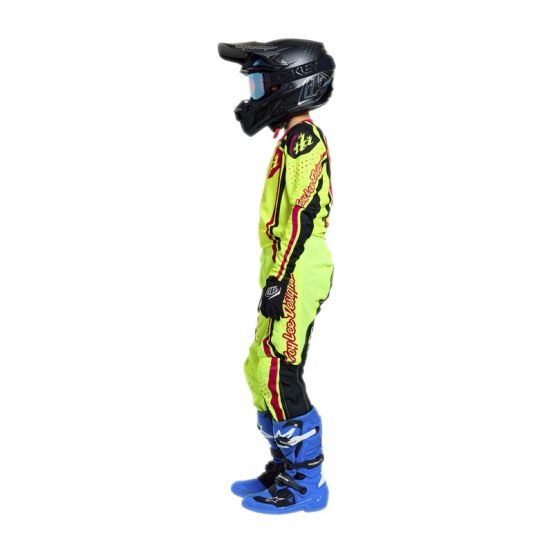 Maillot cross enfant Troy Lee Designs 2026 GP Pro Roller - Jaune fluo Fuchsia