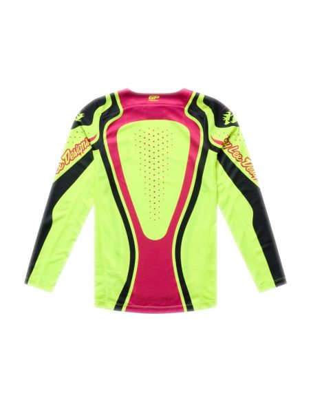 Maillot cross enfant Troy Lee Designs 2026 GP Pro Roller - Jaune fluo Fuchsia