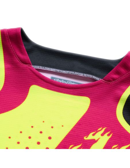 Maillot cross enfant Troy Lee Designs 2026 GP Pro Roller - Jaune fluo Fuchsia