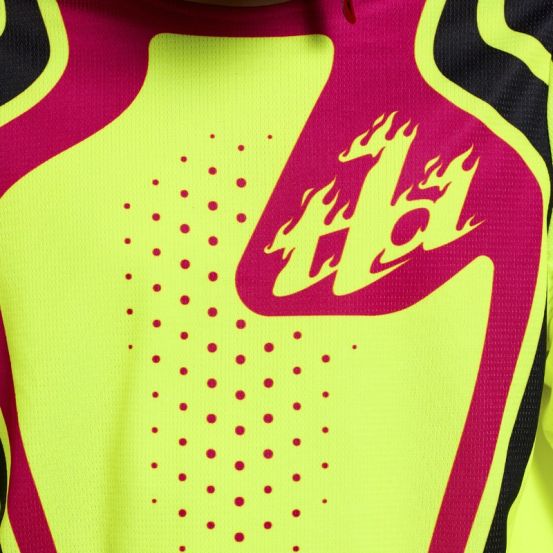 Maillot cross enfant Troy Lee Designs 2026 GP Pro Roller - Jaune fluo Fuchsia