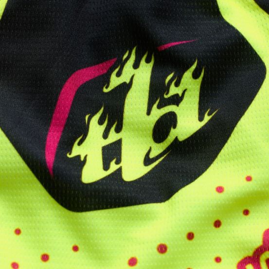 Maillot cross enfant Troy Lee Designs 2026 GP Pro Roller - Jaune fluo Fuchsia