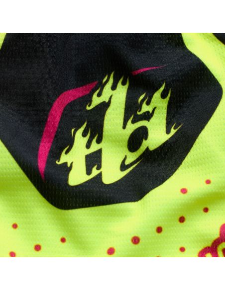 Maillot cross enfant Troy Lee Designs 2026 GP Pro Roller - Jaune fluo Fuchsia