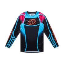 Maillot cross Troy Lee Designs 2026 GP Pro Framework - Noir Bleu Cyan