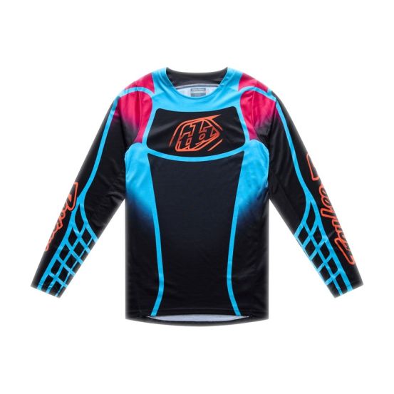 Maillot cross Troy Lee Designs 2026 GP Pro Framework - Noir Bleu Cyan