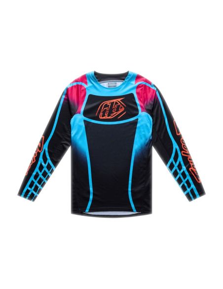 Maillot cross Troy Lee Designs 2026 GP Pro Framework - Noir Bleu Cyan