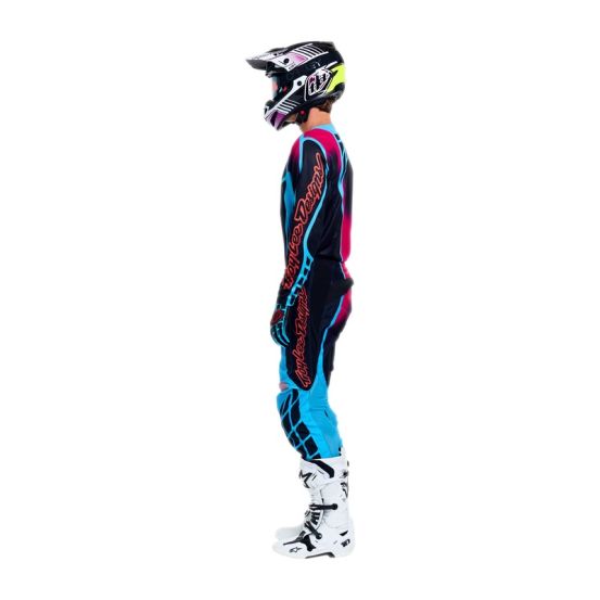 Maillot cross Troy Lee Designs 2026 GP Pro Framework - Noir Bleu Cyan