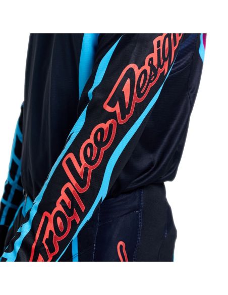 Maillot cross Troy Lee Designs 2026 GP Pro Framework - Noir Bleu Cyan
