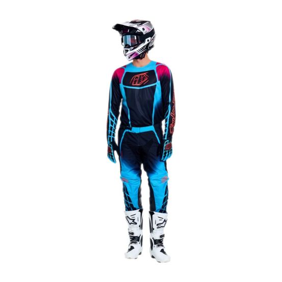 Maillot cross Troy Lee Designs 2026 GP Pro Framework - Noir Bleu Cyan