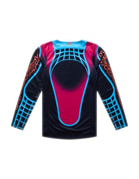Maillot cross enfant Troy Lee Designs 2026 GP Pro Framework - Noir Bleu Cyan