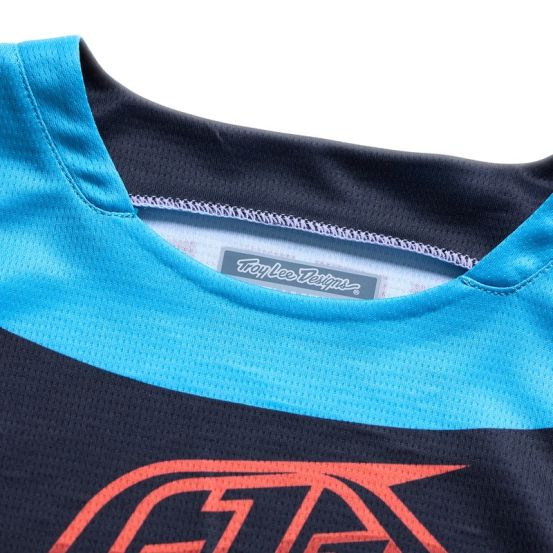 Maillot cross enfant Troy Lee Designs 2026 GP Pro Framework - Noir Bleu Cyan