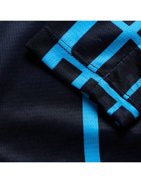 Maillot cross enfant Troy Lee Designs 2026 GP Pro Framework - Noir Bleu Cyan