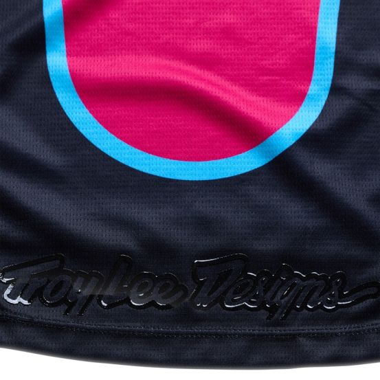 Maillot cross enfant Troy Lee Designs 2026 GP Pro Framework - Noir Bleu Cyan