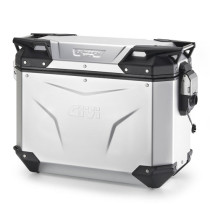 Valise latérale Givi Monokey OBKEV37AAL Trekker Outback EVO 37 Litres gauche - Aluminium anodisé