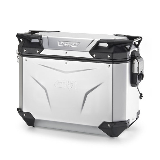 Valise latérale Givi Monokey OBKEV37AAL Trekker Outback EVO 37 Litres gauche - Aluminium anodisé