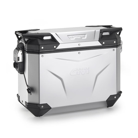 Valise latérale Givi Monokey OBKEV37AAL Trekker Outback EVO 37 Litres gauche - Aluminium anodisé