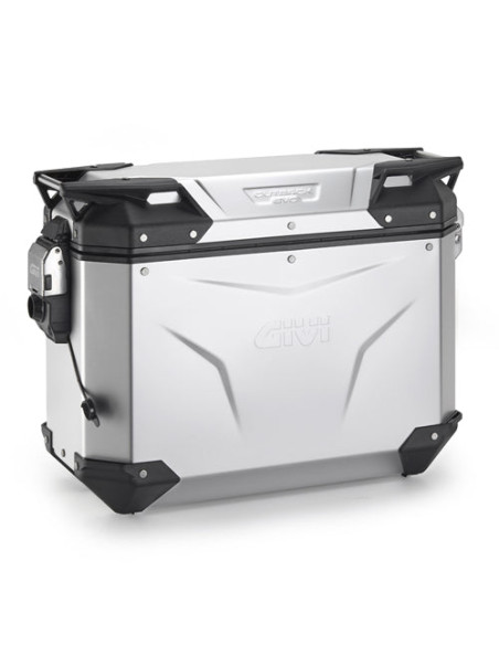 Valise latérale Givi Monokey OBKEV37AAL Trekker Outback EVO 37 Litres gauche - Aluminium anodisé