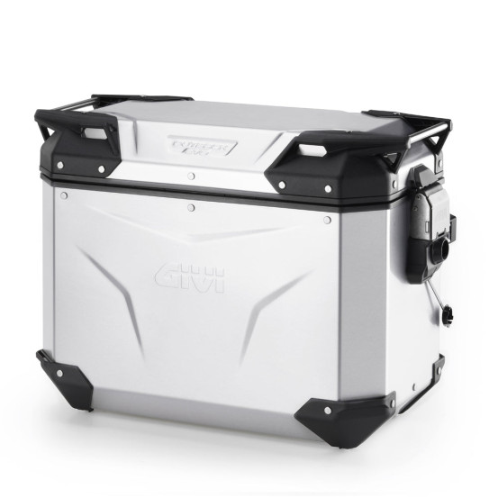 Valise latérale Givi Monokey OBKEV44AAL Trekker Outback EVO 44 Litres gauche - Aluminium anodisé