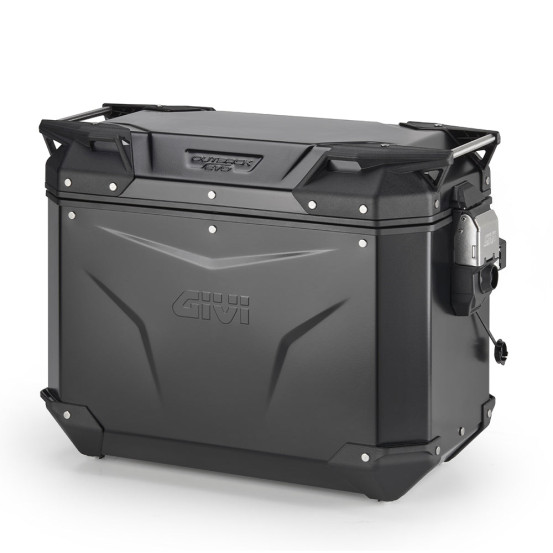 Valise latérale Givi Monokey OBKEV44BL Trekker Outback EVO 44 Litres gauche - Aluminium naturel