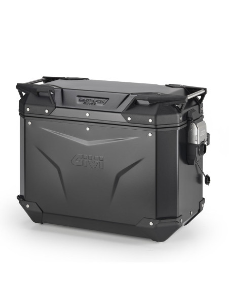 Valise latérale Givi Monokey OBKEV44BL Trekker Outback EVO 44 Litres gauche - Aluminium naturel