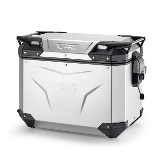 Valise latérale Givi Monokey OBKEV48AAL Trekker Outback EVO 48 Litres gauche - Aluminium anodisé