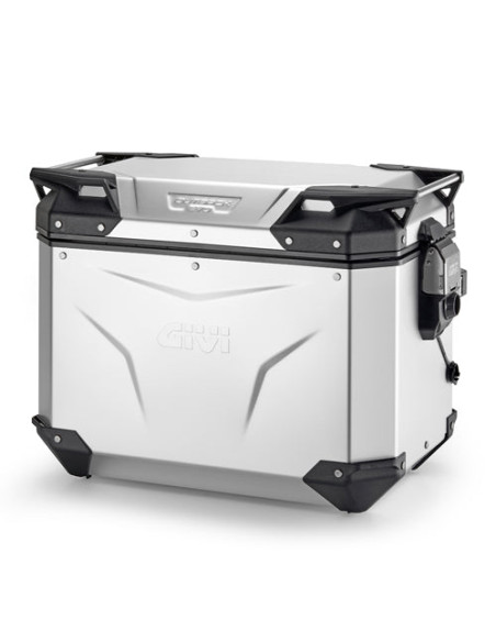 Valise latérale Givi Monokey OBKEV48AAL Trekker Outback EVO 48 Litres gauche - Aluminium anodisé