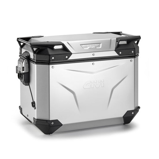 Valise latérale Givi Monokey OBKEV48AAL Trekker Outback EVO 48 Litres gauche - Aluminium anodisé