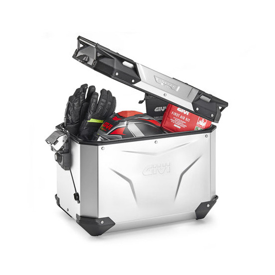 Valise latérale Givi Monokey OBKEV48AAL Trekker Outback EVO 48 Litres gauche - Aluminium anodisé
