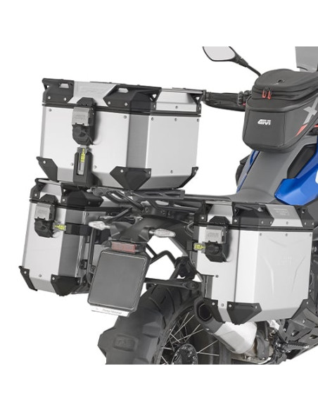 Valise latérale Givi Monokey OBKEVS33AAR Trekker Outback EVO 33 Litres droite - Aluminium anodisé