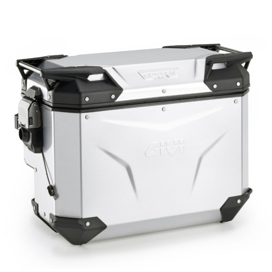 Valise latérale Givi Monokey OBKEVS40AAR Trekker Outback EVO 40 Litres droite - Aluminium anodisé