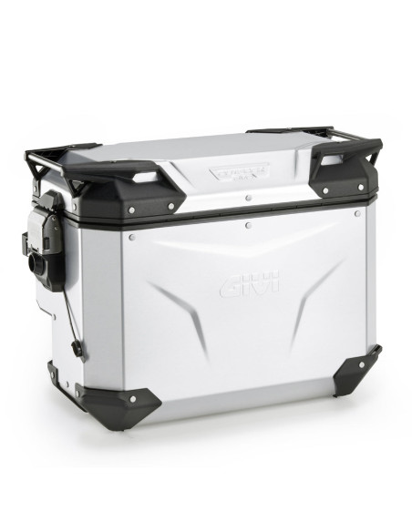 Valise latérale Givi Monokey OBKEVS40AAR Trekker Outback EVO 40 Litres droite - Aluminium anodisé