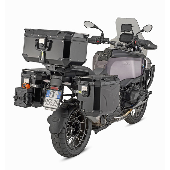 Valise latérale Givi Monokey OBKEVS40BR Trekker Outback EVO 40 Litres droite - Aluminium naturel