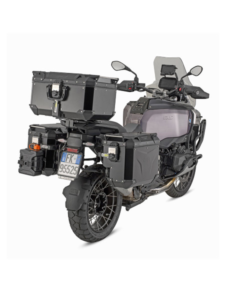 Valise latérale Givi Monokey OBKEVS40BR Trekker Outback EVO 40 Litres droite - Aluminium naturel