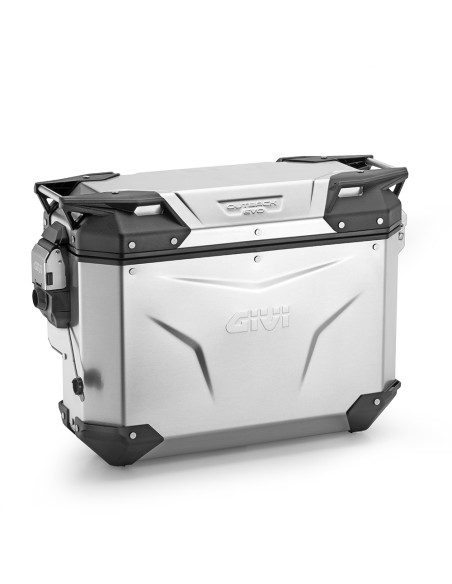 Valise latérale Givi OBKEVS33AR Trekker Outback EVO 33 Litres droite - Aluminium naturel
