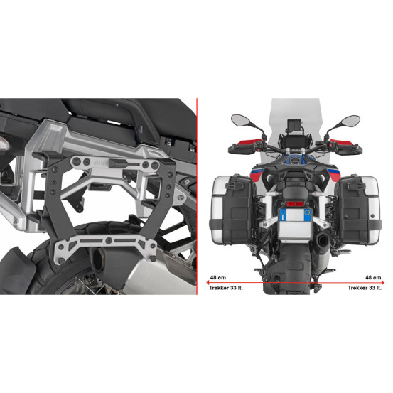 Adaptateur Givi Monokey PL5146 pour montage sur support d'origine BMW R 1300 GS Adventure 2025-2026
