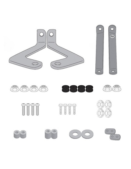 Kit de fixation Givi A6130A - Kymco Agility 50-125-150-200 R16 2014-2025 / Kymco Agility S 125 2022-2025