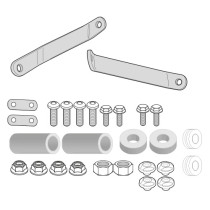 Kit de fixation pour bulle / saute-vent Givi A7053A - SYM Symphony S 50-125-150-151 2009-2020
