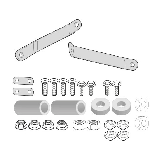 Kit de fixation pour bulle / saute-vent Givi A7053A - SYM Symphony S 50-125-150-151 2009-2020