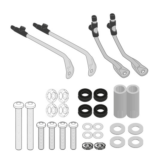 Kit de fixation pour bulle / saute-vent Givi A7061A - SYM Symphony 125 Euro 5