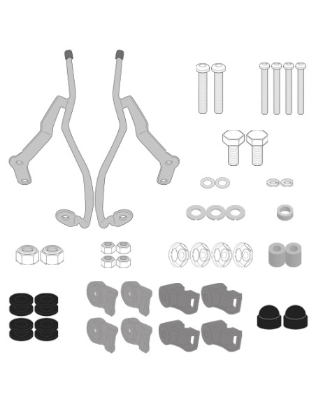 Kit de fixation pour bulle / saute-vent Givi A7074A - SYM BWT 125 E5