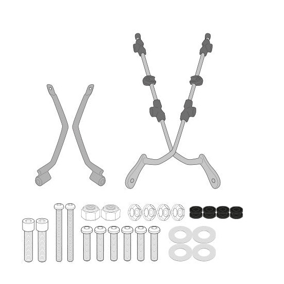 Kit de fixation pour bulle / saute-vent Givi A8206A - Moto Guzzi V7 850 Stone Special 2021-2026