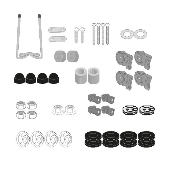 Kit de fixation pour bulle / saute-vent Givi A9400A - Sunra Robo-S 2021-2026