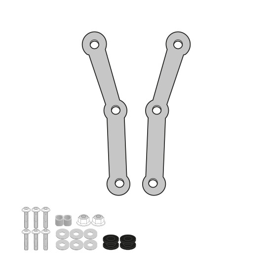 Kit de fixation pour bulle / saute-vent Givi D6125KIT - Kymco Skytown 125 2024-2025