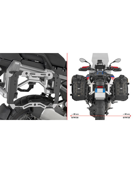 Support Givi Monokey CAM-SIDE PL5146CAM pour montage sur support d'origine BMW R 1300 GS Adventure 2025-2026
