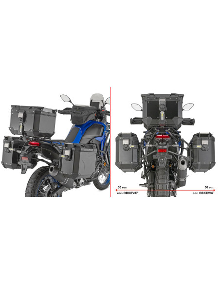 Supports valises Givi Monokey Cam - Side PLO2174CAM - Yamaha Tenere 700 World Raid / Yamaha Tenere 700 Rally 2025-2026