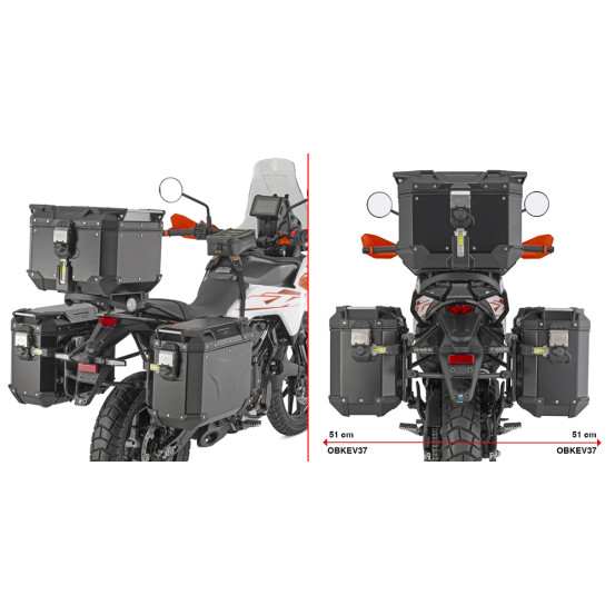 Supports valises Givi Monokey Cam - Side PLO7718CAM KTM 390 Adventure X 390 Adventure R 2025 - 2026