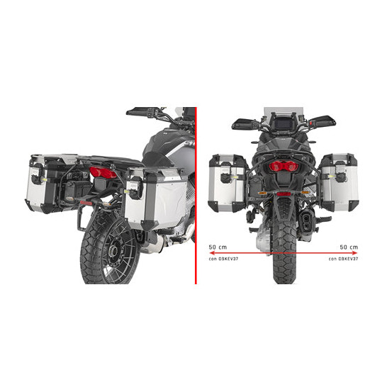 Supports valises Givi Monokey Cam - Side PLO8208CAM Moto Guzzi Stelvio 1000 2024 - 2026