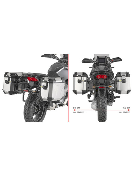 Supports valises Givi Monokey Cam - Side PLO8208CAM Moto Guzzi Stelvio 1000 2024 - 2026