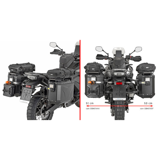 Supports valises Givi Monokey Cam - Side PLO9227CAM CFMoto 800 MT X 2025 - 2026