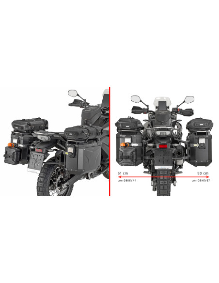 Supports valises Givi Monokey Cam - Side PLO9227CAM CFMoto 800 MT X 2025 - 2026