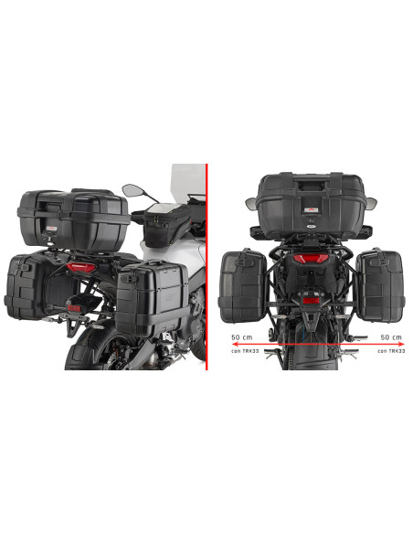 Supports valises Givi Monokey PLO2171MK Yamaha Tracer 9 Tracer 9 GT Tracer 9 GT 2025 - 2026